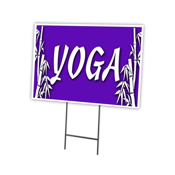 Signmission Yoga Yard Sign & Stake outdoor plastic coroplast window, C-1216-DS-Yoga C-1216-DS-Yoga - main